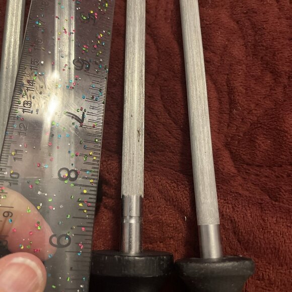 Lot Of 4 Steels Different Grades Honing Rod Kitchen Knife Sharpener Unbranded - Picture 6 of 12